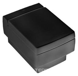 Унитаз подвесной, 375х560мм, без сиденья, крепл. в компл., (S0 Black ceramicplus - черный глянец), Memento ZZ