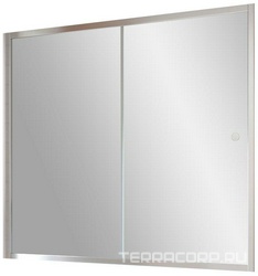 Шторка на ванну ZV, 180x140 см, левое, раздвижная, профиль хром глянцевый, стекло прозрачное, покрытие Quick Nano ZZ