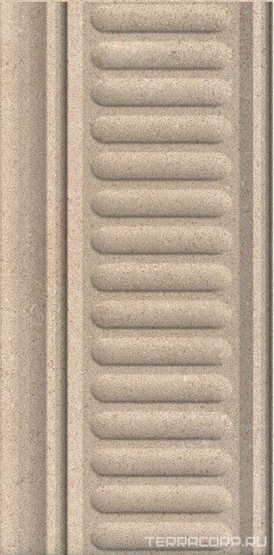 Керамогранит Kerama Marazzi Золотой пляж Бордюр темный беж стуктур.XX9.9x20 Бежевый, фото 3