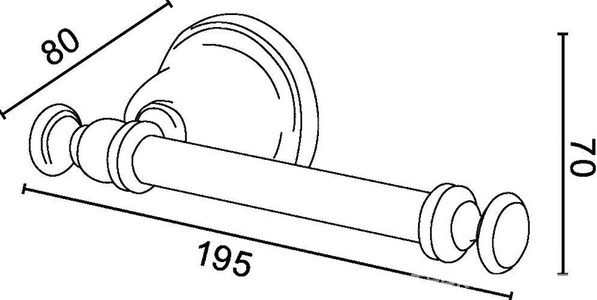 Держатель для т/б, открытый, (цв.бронза),  ZZ TW Collection Harmony TWHA019br