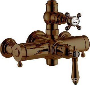 Термостат  для душевой стойки (цв.Tuscan brass темная бронза, ручки ), Nicolazzi ZZ Nicolazzi Half Dome 4917 TB 70