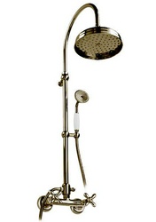 Смеситель для душа со стационарным верхним d300мм и ручным душем, (цв.бронза) Avebury ZZ