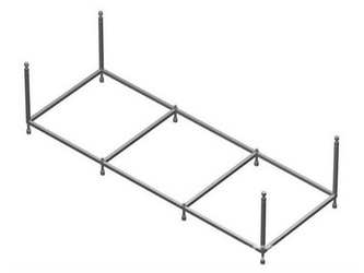 Каркас для ваны Inspire 170x75 см, в комплекте с монтажным набором XX