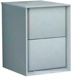 Шкафчик подвесной совместимый с базой под раковину с двумя выдвижными ящиками 35x46x48см, (цв.Bianco Opaco), ZZ Cezares Bellagio 54717