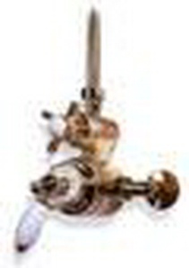 Термостат наружного монтажа, для душевой для стойки, с белой ручкой, (цв.светлое золото), Devon&Devon ZZ Devon & Devon Shower mixers MARM74