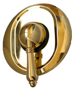 Смеситель для душа (внешняя часть) однорычажный для скрытого монтажа (ручка El capitan, цв.латунь), Nicolazzi ZZ Nicolazzi Classical luxury 3406 GB 75