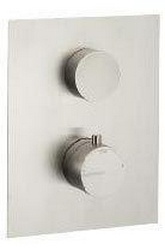 Смеситель-термостат для душа, встраиваемый в стену, на 3 потребителя, (цв. тертая сталь), 5mm XX