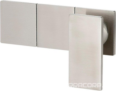 Смеситель душа, встраиваемый в стену 1 ручк., вертик., (цв. тертая сталь),  ZZ 3M 5mm RWIT 2808 IS 97