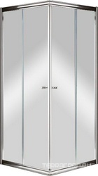Душевое ограждение квадр. 985-1000х985-1000хh1950мм, 2 сдвижные двери, (ст.прозр.6мм, фурн/хром), Giubileo ZZ