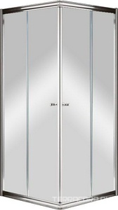Душевое ограждение квадр. 985-1000х985-1000хh1950мм, 2 сдвижные двери, (ст.прозр.6мм, фурн/хром),  ZZ Cezares Giubileo GIUBILEO-A-2-100-SCORREVOLE-C-Cr