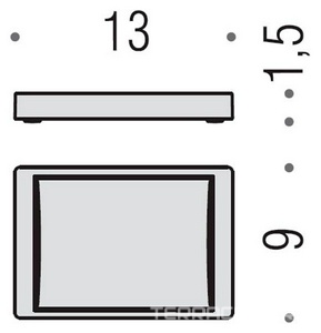 Мыльница настольная, (корпус мелалл хром),  Colombo Look B1642.000