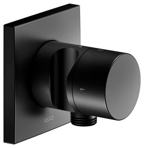 Смеситель-термостат д/д, встр.в стену со стац.стенов.,верхнем душем 25х25см., душ.лейка, шланг, кронштейн в компл., (цв.черный матовый), Ixmo ZZ Keuco ixmo 59602 370002