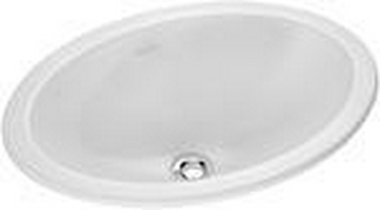 Раковина встраиваемая снизу 560(660)х375(470)мм, с переливом, удинённый рычаг для пробки д/к, крепёж в компл., (цв. 01 белый),  ZZ Villeroy & Boch Loop & Friends 61613001