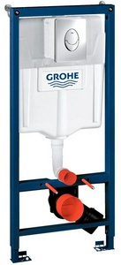 Инсталляция для подвесного унитаза, Rapid SL 3 в 1 в сборе + кнопка Skate Air KL Grohe Grohedal 38721001