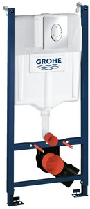 Инсталляция  для подвесного унитаза, 1,13 м, с кнопкой смыва и уголками ZZ Grohe Rapid SL 38745001