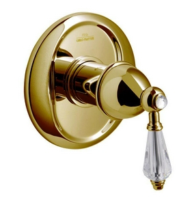 Смеситель для душа, встраиваемый в стену, (внешняя часть, БЕЗ внутренней части арт.F2542OR), (цв. золото),  ZZ Fima Carlo Frattini Elizabeth Chic F5089/1COR