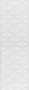 Керамическая плитка Kerama Marazzi Диагональ  белый структура обрезной KL25x75 Белый 