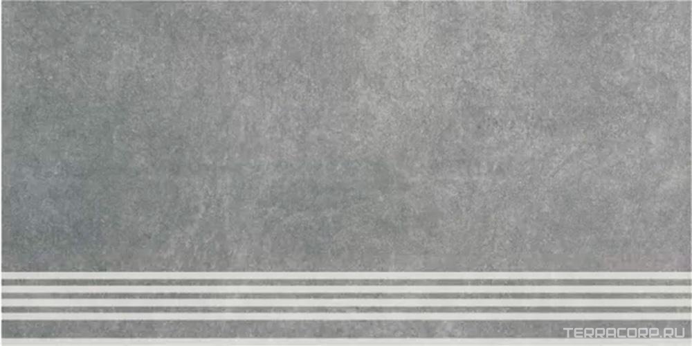 Ступени Kerama Marazzi Королевская дорога серый темный обр. ступень гр. 30x60 ZZ Серый, фото 3