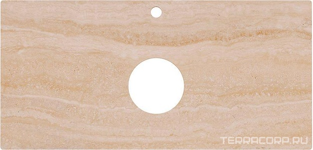 Cтолешница из плитки для мебели , 100 см, "Риальто песочный", бежевое XX Kerama Marazzi Plaza PL1.SG560420R\100