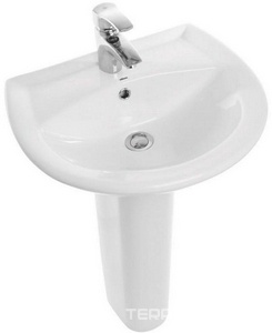 Раковина " 55", 550x475x150 мм, с 1 отв., без комплекта крепежа, белый Sanita Аттика WB.PD/Attica/55-C/WHT.G/S1 (ATC55SAWB01)