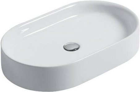 Раковина накладная на столешницу, овальная, 650х400хh120мм, без отв.д/смесит., без перелива,  ZZ Kerasan Ciotola 029101