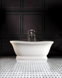 Ванна 1710х870хh705мм, литой минералный композит "White Tec", (без сифона арт.SFAS400),  ZZ Devon & Devon Aurora 1NAAURORA