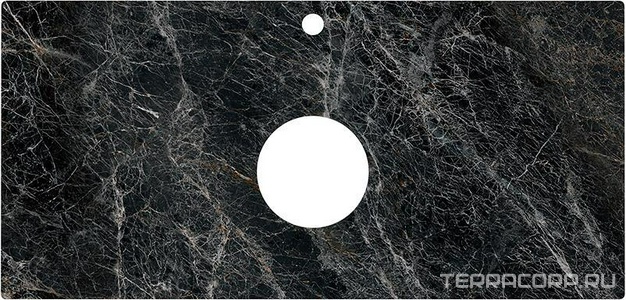 Cтолешница из плитки для мебели , 100 см, "Риальто темно серый", лаппатированный XX Kerama Marazzi Plaza PL1.VT93\100