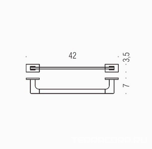 Полотенцедержатель 42 см, хром,  Colombo Look B1609.000