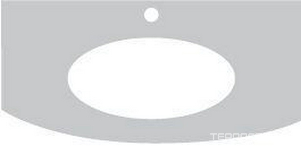 Столешница 112х59,9хh2см, с пристенной панелью, с 1 отв.д/смес., (мрамор цв.Travertin),  ZZ Labor Legno Hermitage HETOP 113 T