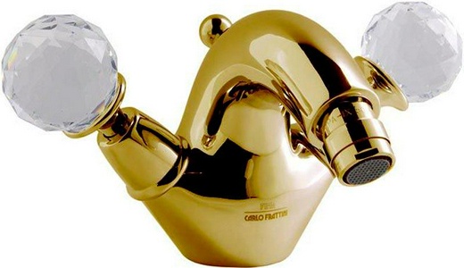 Смеситель для биде, с д/к, (цв.золото),  ZZ Fima Carlo Frattini Elizabeth Chic F5092/2COR