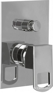 Смеситель для душа однорычажный c переключателем для скрытого монтажа (внешняя и внуренняя часть),  ZZ Cezares Levico LEVICO-VDIM-01-Cr