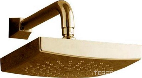 Верхний душ: лейка 20х20см, стеновой кронштейн 25,5см (латунь)  ZZ Devon & Devon Time TIME240ОТ