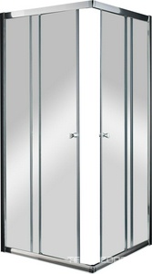 Душевой уголок 900х900хh2000мм, квадрат, 2 сдвиж.дверцы с 2 неподв. сегм., вход 575мм, (стекло прозр.Idrorepellente 6мм, фурн.цв.хром),  ZZ Cezares Anima ANIMA-W-A-2-90-C-Cr-IV