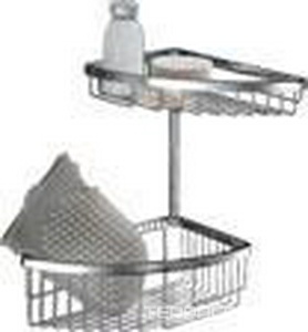 Полочка угловая двухярусная 24,5х24,5хh29см, (цв. хром) Complimenti ZZ Colombo Complementi B9609