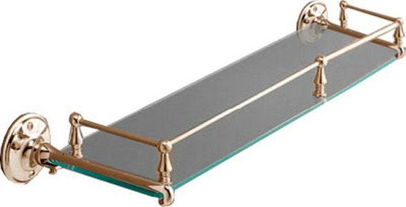 Полка 50см, с металлическим ограждением (стекло/латунь)  ZZ Devon & Devon Old Navy MIL602OT