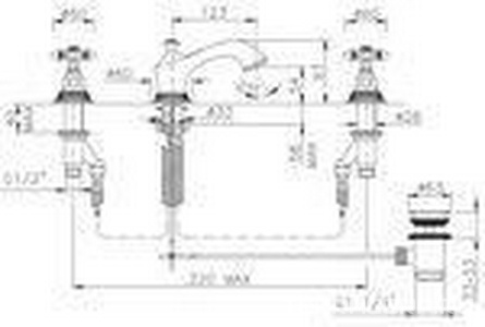 Смеситель для ванны, с душевым гарнитуром (лейка, шланг в компл.), (цв.гальван.золото, ручки 36),  ZZ Nicolazzi Impero 1201 GB 36