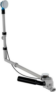 Слив-перелив для ванн, удлинённый, поворотная ручка и крышка слива в компл., (цв. хром), Geberit Uniflex ZZ Geberit Универсал 150.525.21.1