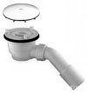Набор деталей для слива (сифон для поддона) с круглой крышкой сливн. отверст.,(цв. белый),для поддонов со сливн. отв. 90мм,  KL Huppe Xerano 508055R55 / PL SDS