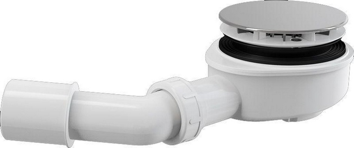 Сифон для душевого поддона d-90 мм (AG210272100 / A491CR) , хром AlcaPlast Универсал A491CR