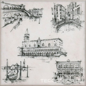 Керамическая плитка Kerama Marazzi Марчиана Декор  Venezia A594 20x20 Белый 