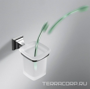 Стакан настенный, (стекло матовое, креплен. цв.хром)  Colombo Portofino B3202.000