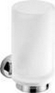 Стакан настенный стекл. (стекло мат., держатель цв.хром)  ZZ Colombo Nordic B5202