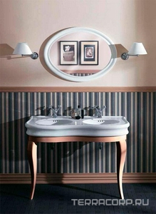 Зеркало 900х620мм, овальное, в раме, верт./гориз. монтаж (цв. белый глянец),  Simas Lante LAS1 bianco