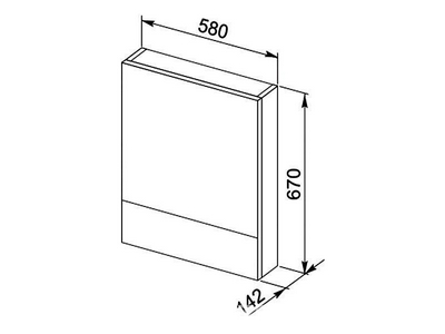 Зеркало-шкаф "" 580x136x670мм, цвет белый, крепеж в комплекте ZZ Aquanet Верона 175344