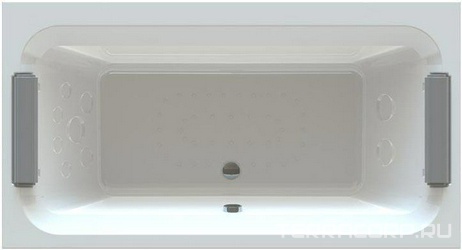 Ванна акриловая "ХЕЛЬГА", 1850х1000, подголовник - 2 шт., каркас и слив-перелив в компл., БЕЗ панели ZZ