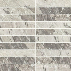 Marble grey lucido tessera 3x15 mosaico ZZ |30x30