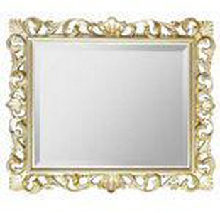 Зеркало прямоуг. в дерев. резной раме 94х74см (верт./гориз. монтаж), (цв. золото), крепёж в компл.,  ZZ TW Collection Bristol 71139 oro