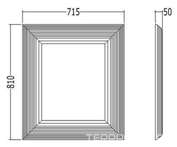 Зеркало в раме 720х820мм,  ZZ Devon & Devon Charles Silver FLSVCHARLES