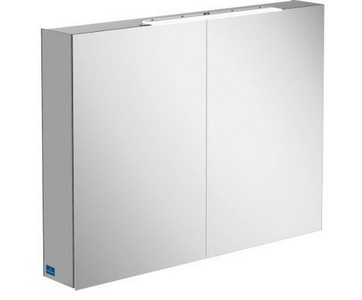 Зеркальный шкаф 1007х746/810х150/224мм, с подсветкой, 2-х дверный, 2 стекл. полочки, с выключ. и розеткой, крепёж в компл.,  ZZ Villeroy & Boch My View One A4401000