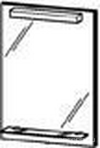 Зеркало 600х800х155мм с подсветкой, выкл. и стекл.полочкой,  ZZ Duravit X-Large 7211/83